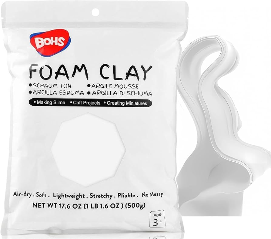 BOHS Air Dry Foam Clay - White 500g