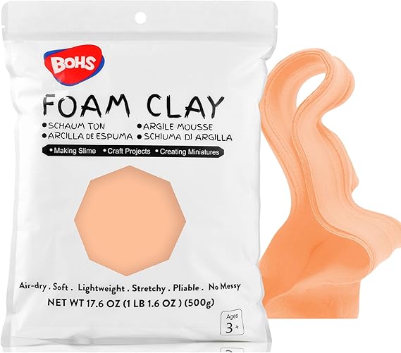 BOHS Air Dry Foam Clay - Peach 500g