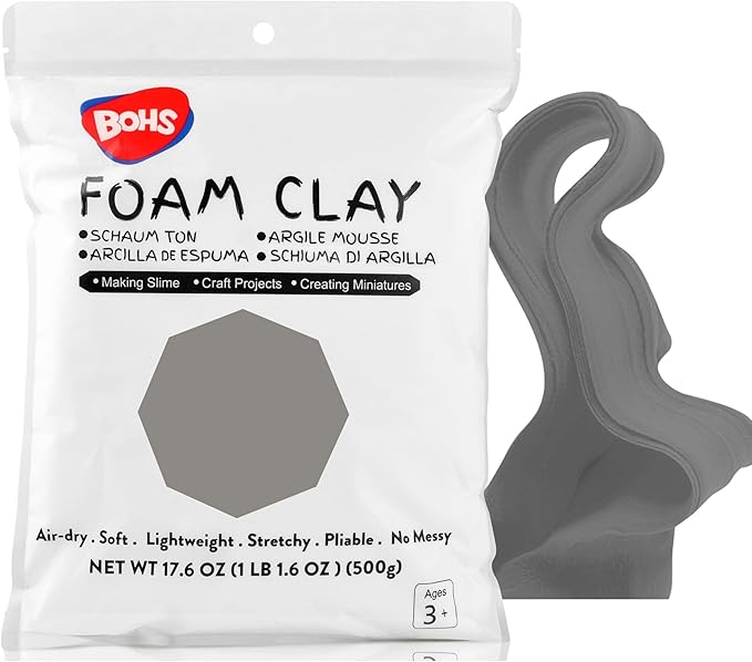 BOHS Air Dry Foam Clay - Gray 500g