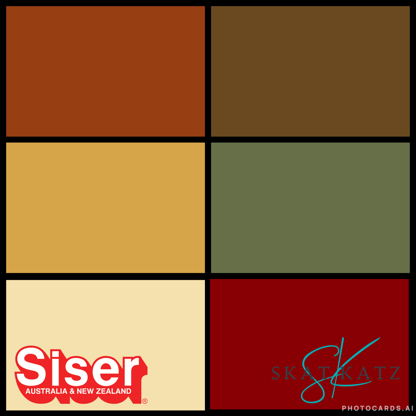 Siser Curated Colour Palette - Autumn Tones