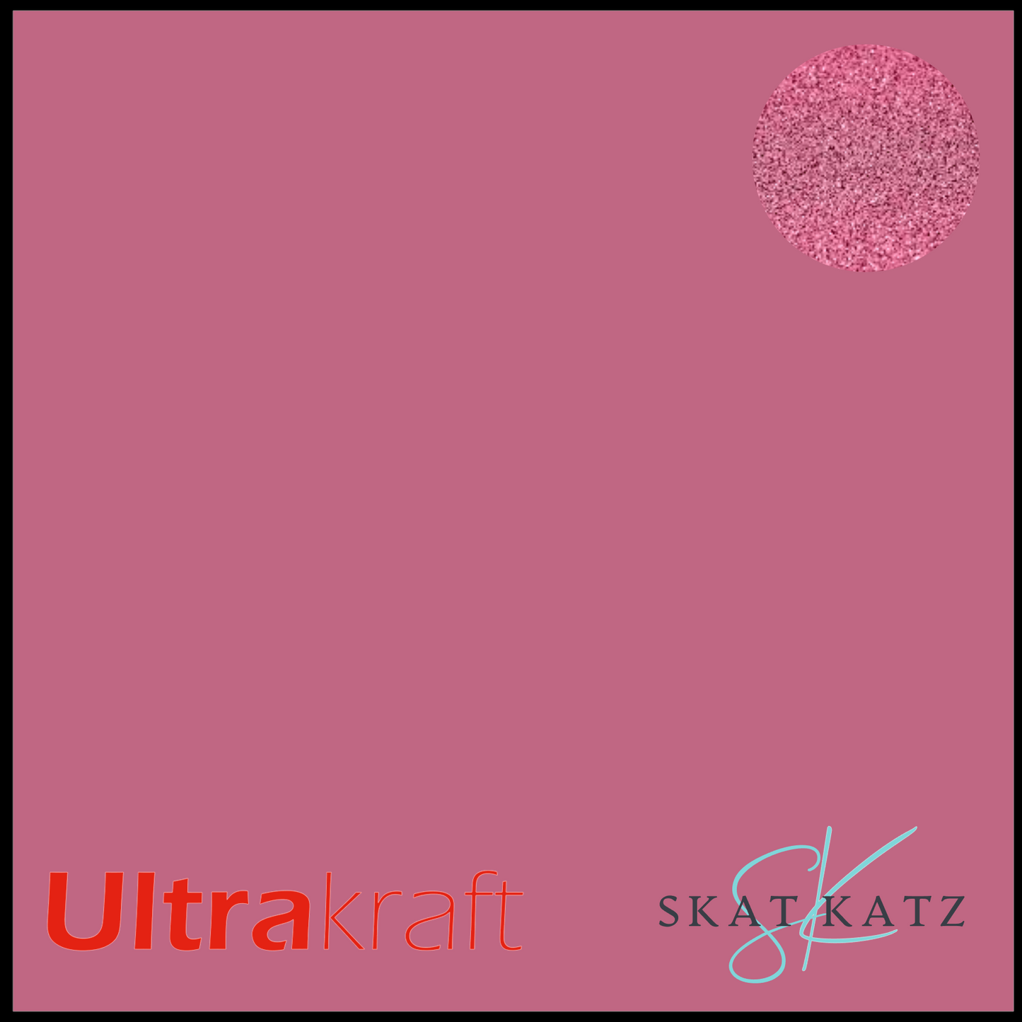 UltraKraft Premium Glitter Sticker Paper - Fuchsia