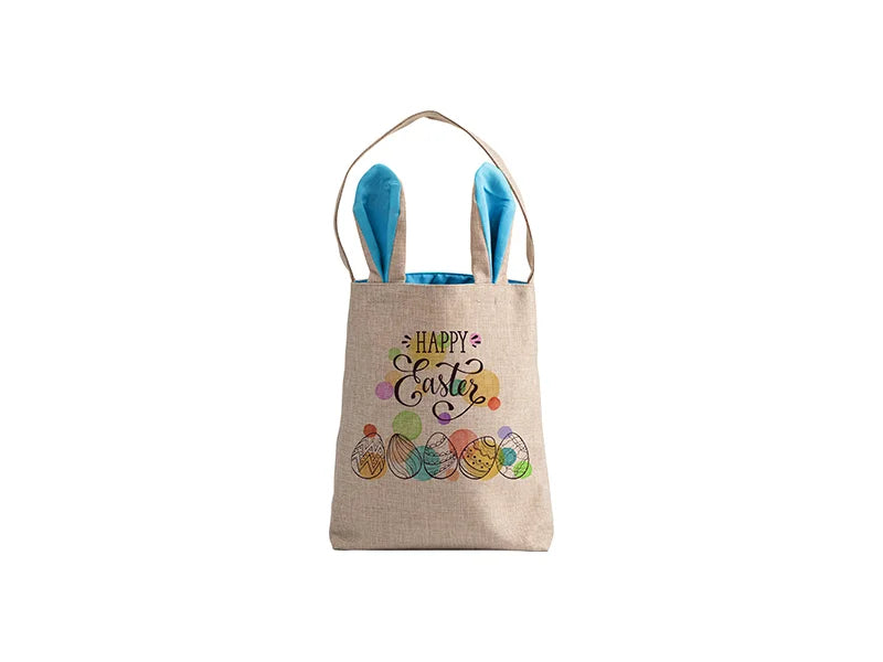 Linen Easter Bunny Bag (Blue Ears)