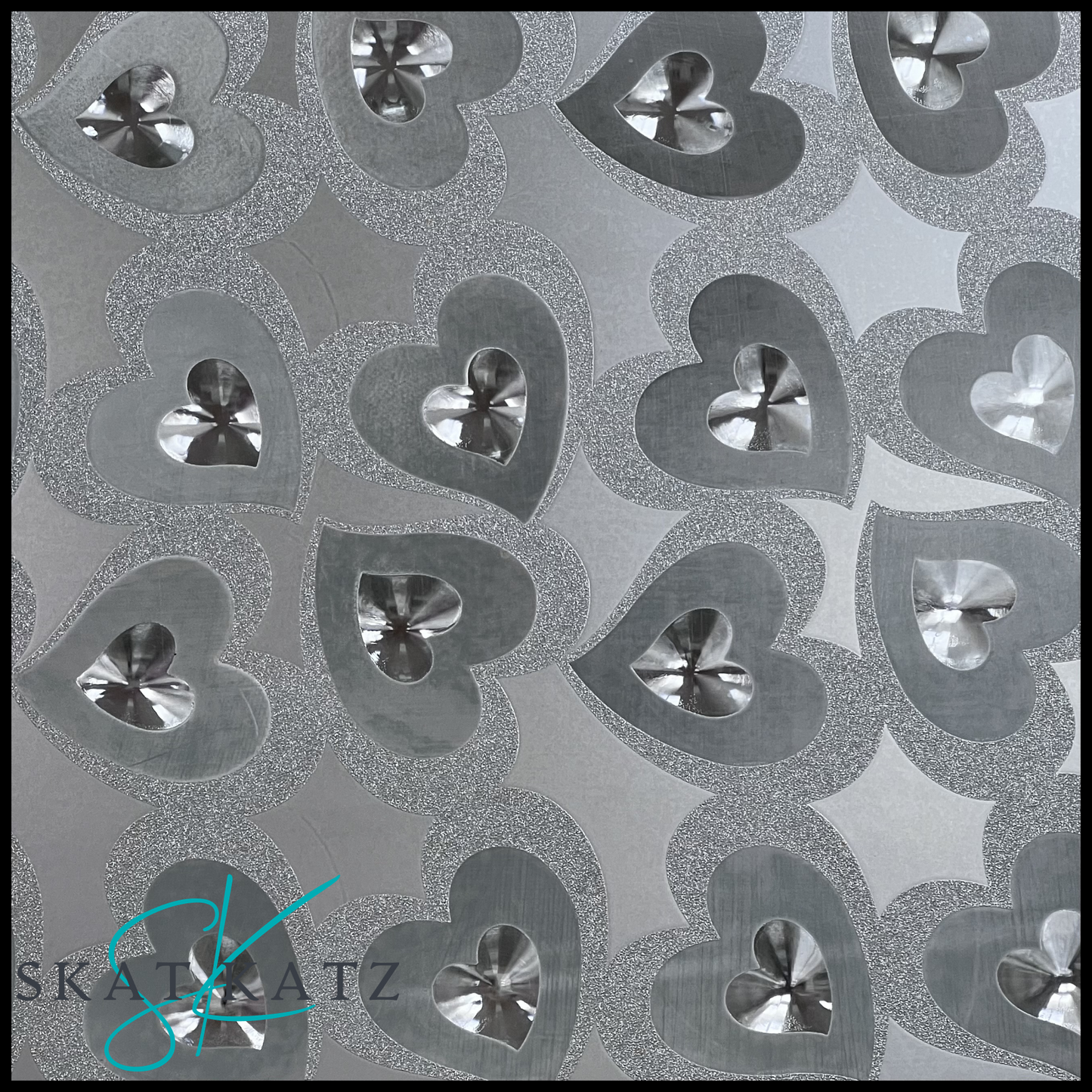 UltraKraft - Static Window Cling - Multi Hearts