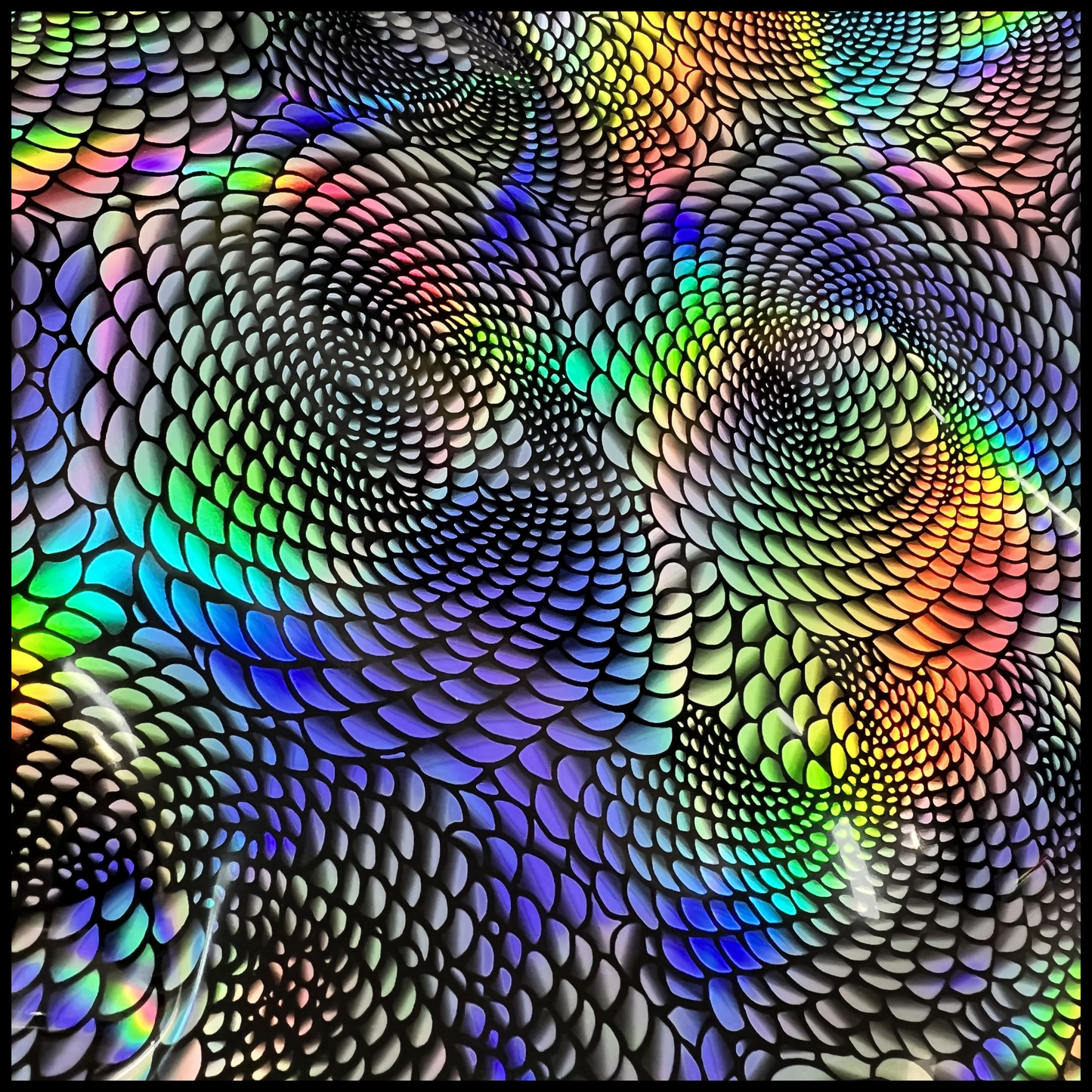 UltraFlex Holographic Heat Transfer Vinyl - Black Holo Swirls
