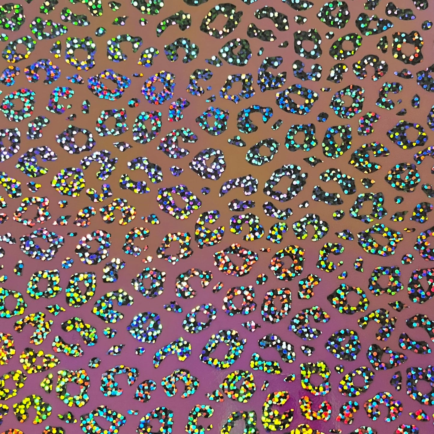 UltraKraft Adhesive Vinyl - Holographic Opal Yellow Leopard
