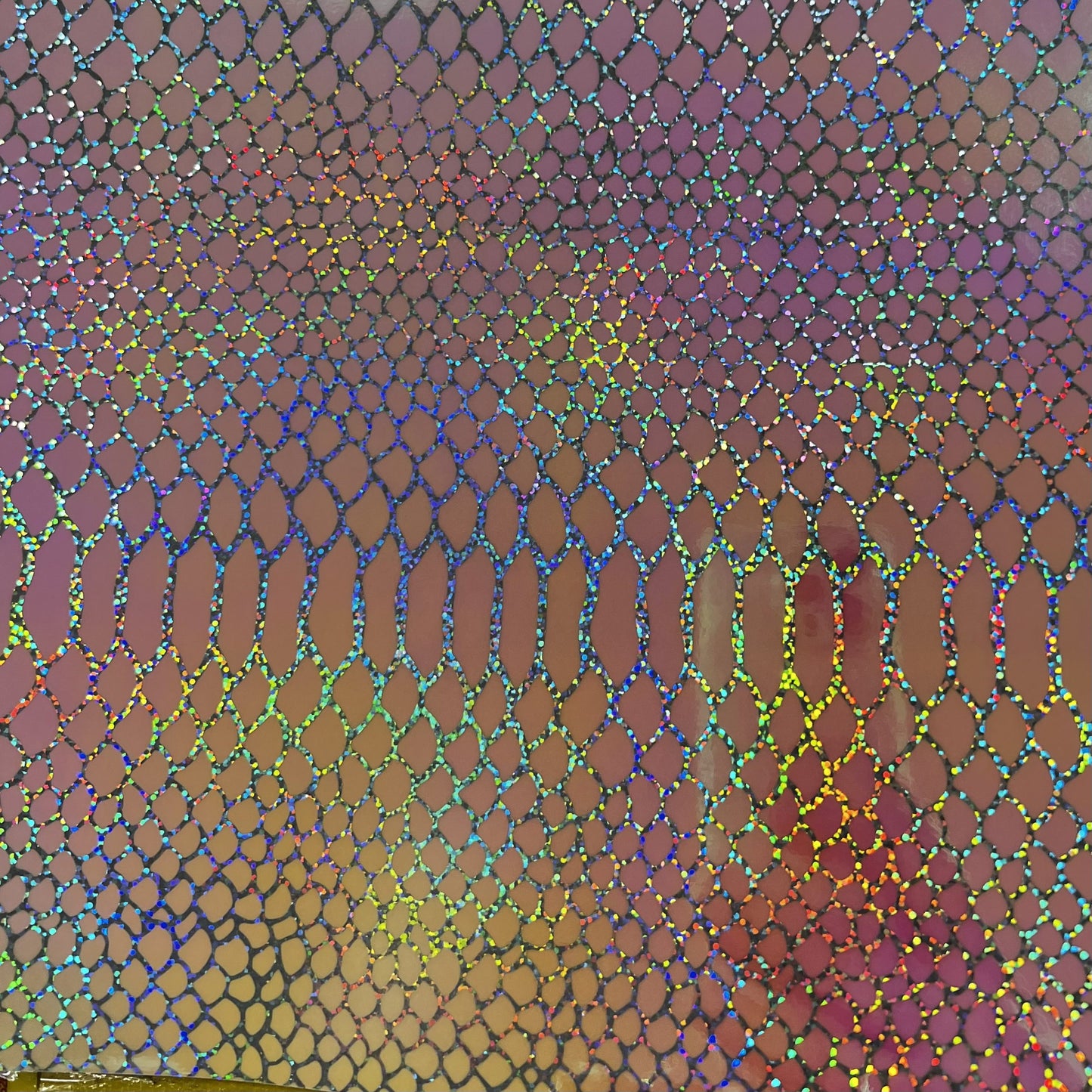 UltraKraft Adhesive Vinyl - Holographic Opal Yellow Snakeskin