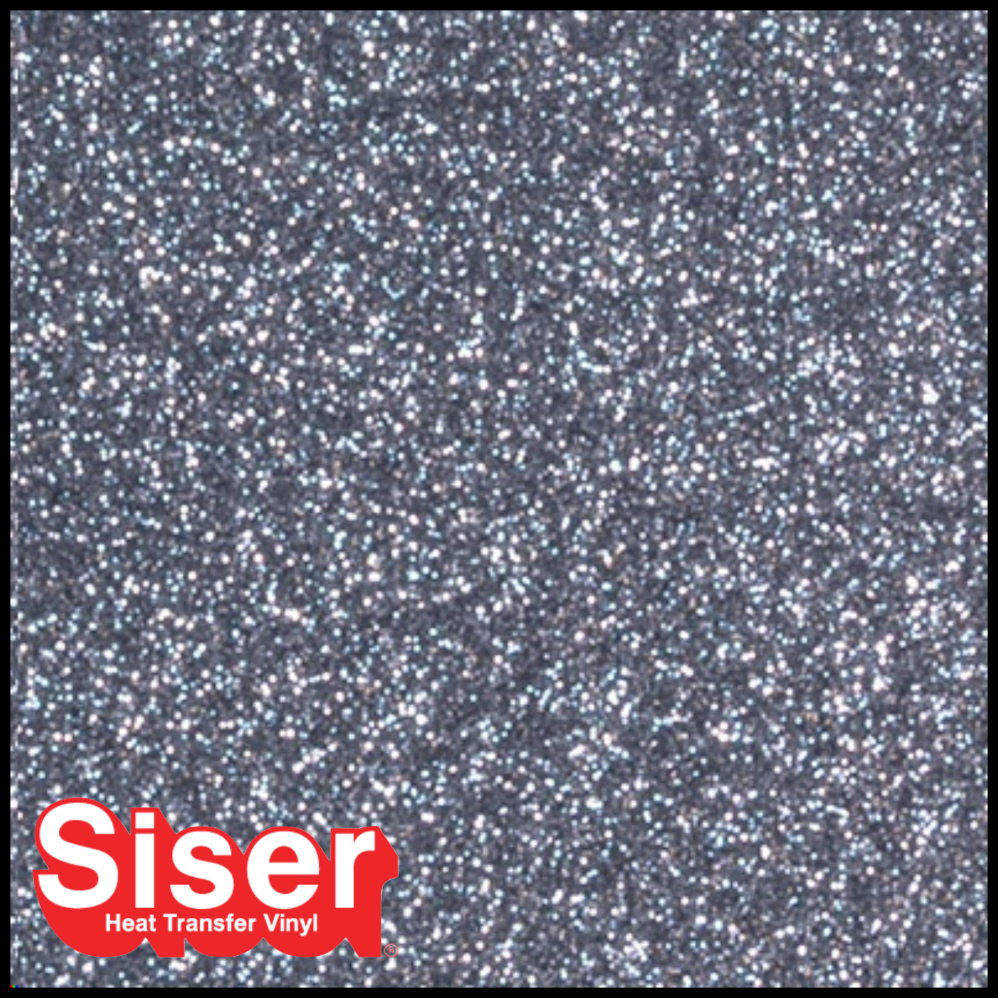 SISER® GLITTER Heat Transfer Vinyl - SILVER BLACK