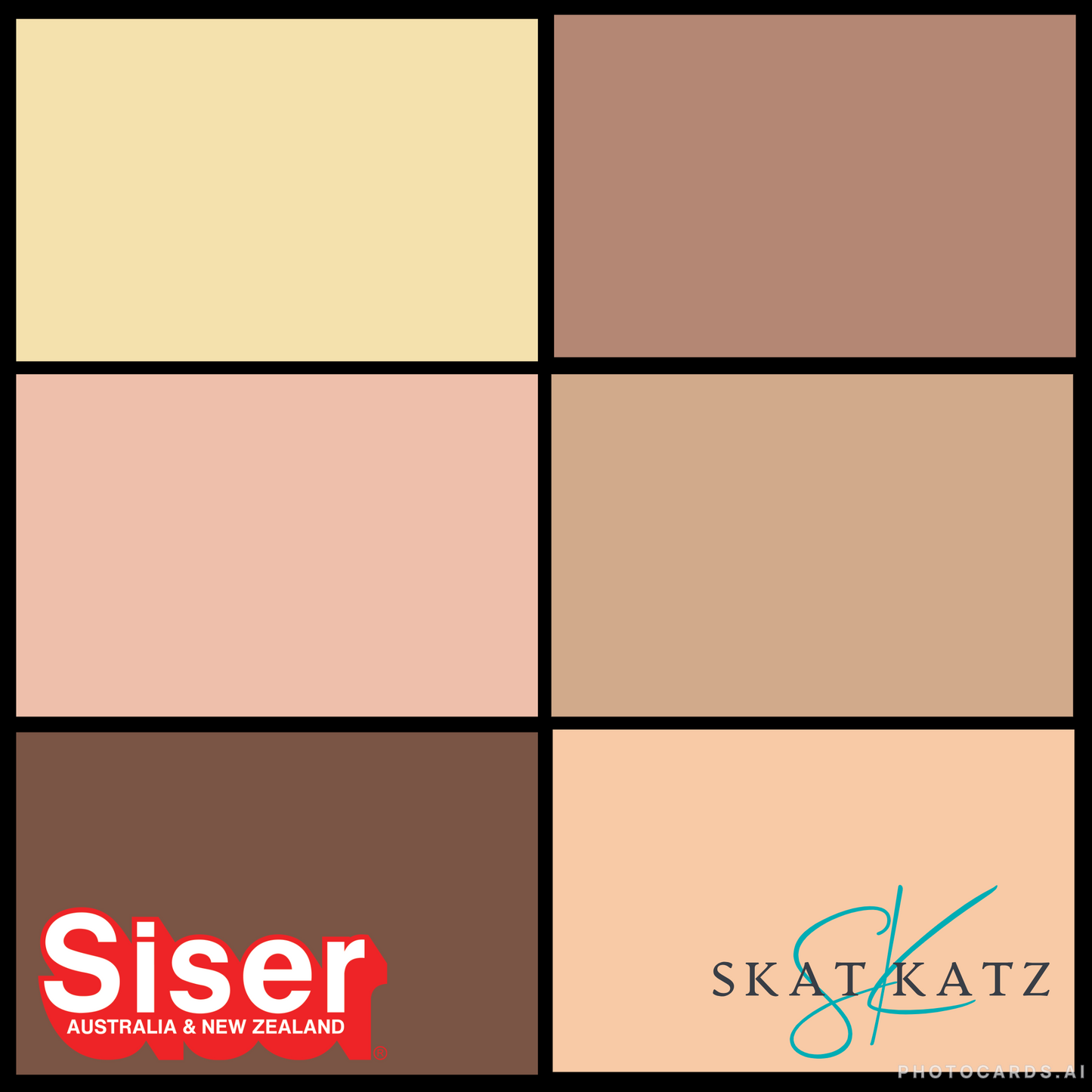 Siser Curated Colour Palette - Skin Tones
