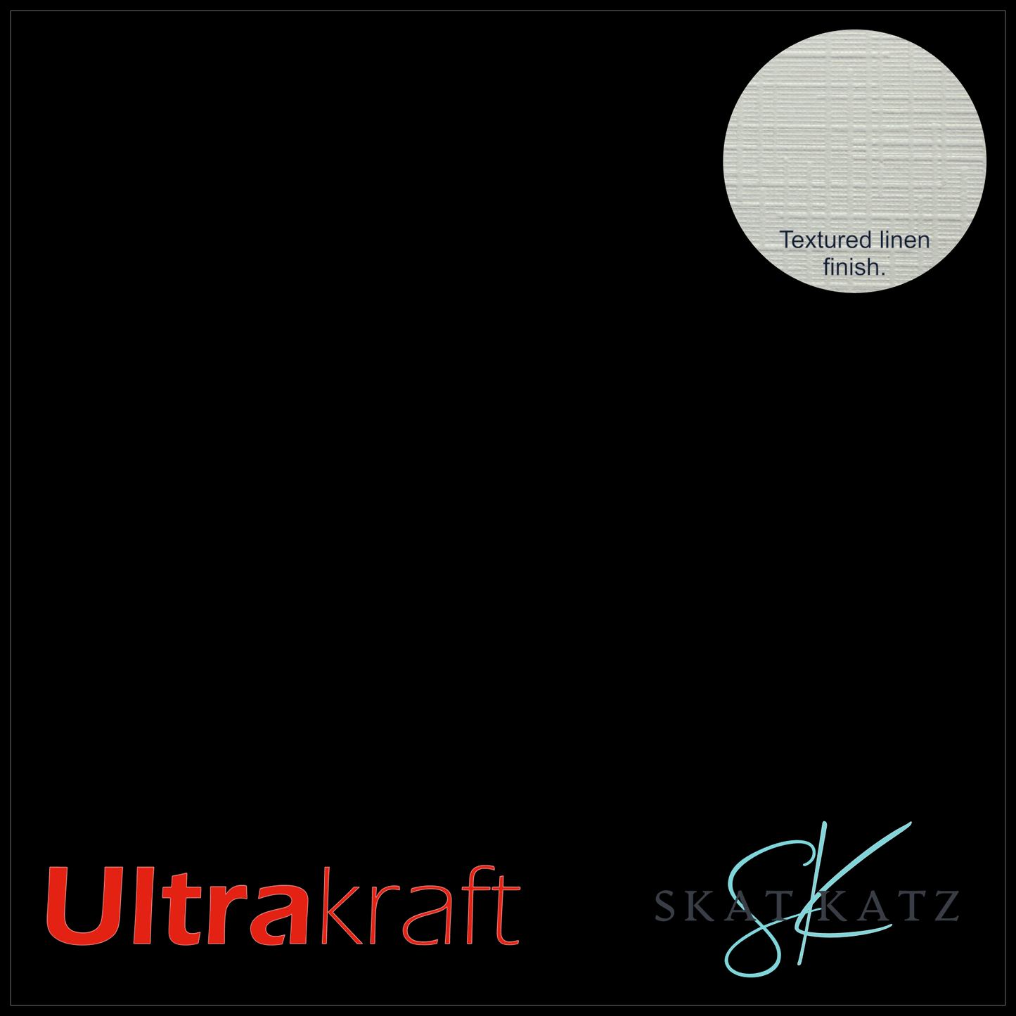 UltraKraft Premium Linen Textured Card Stock - Black