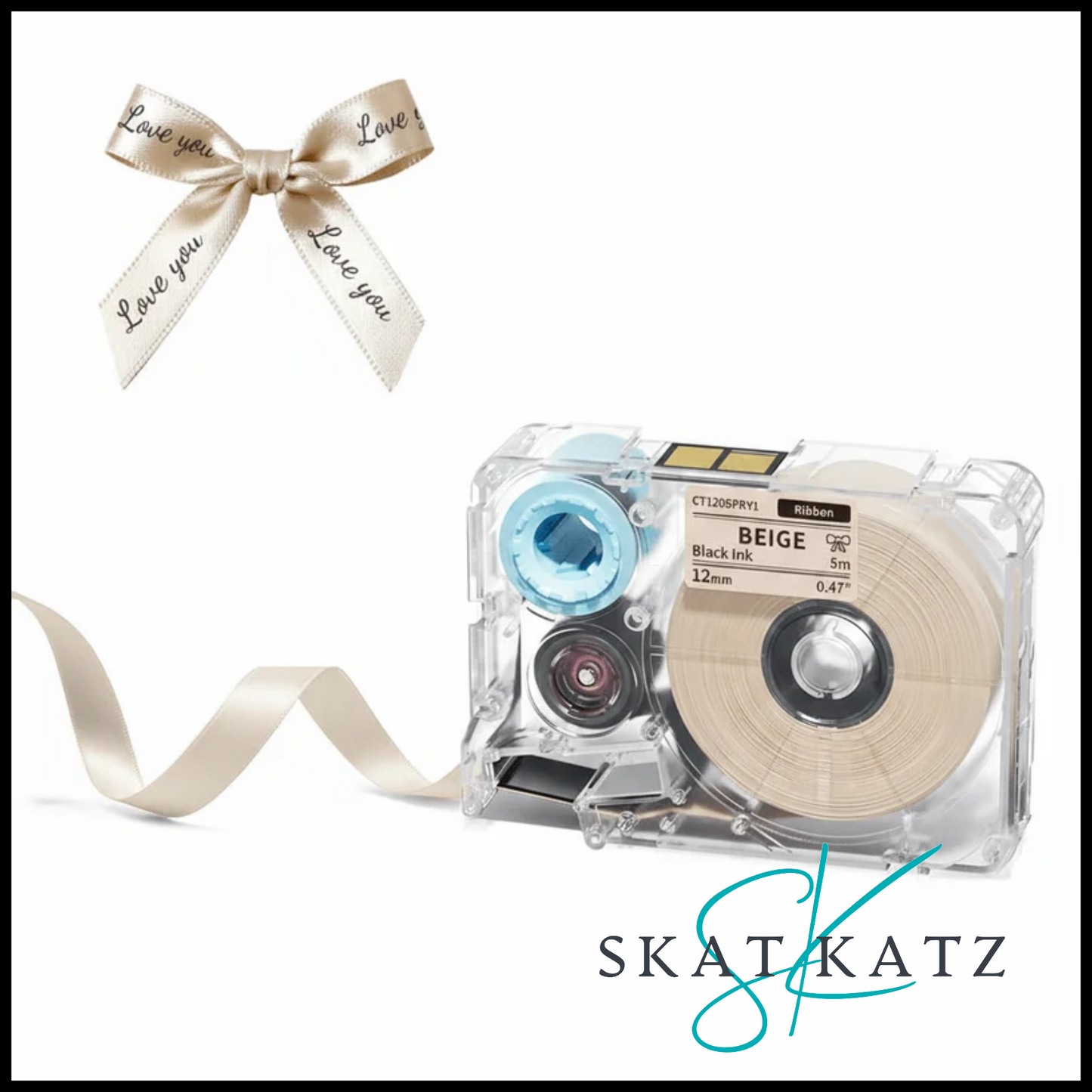 Phomemo Satin Ribbon Cartridge - Black on Beige