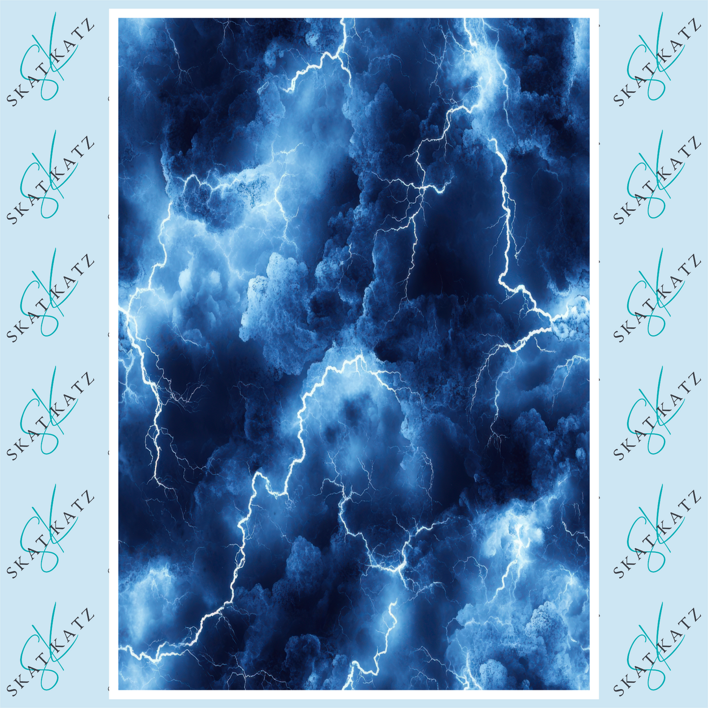 Inkfusible A4 Sheet - Blue Lightning