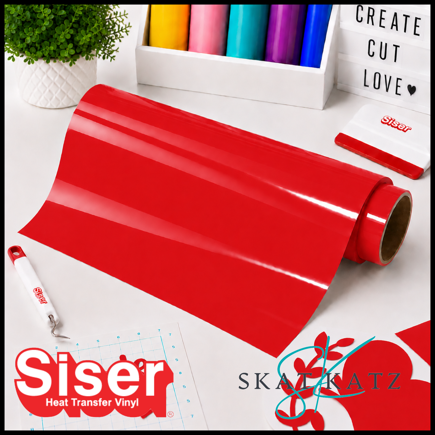 SISER®Heat Transfer Vinyl - Hi-5 BRIGHT RED