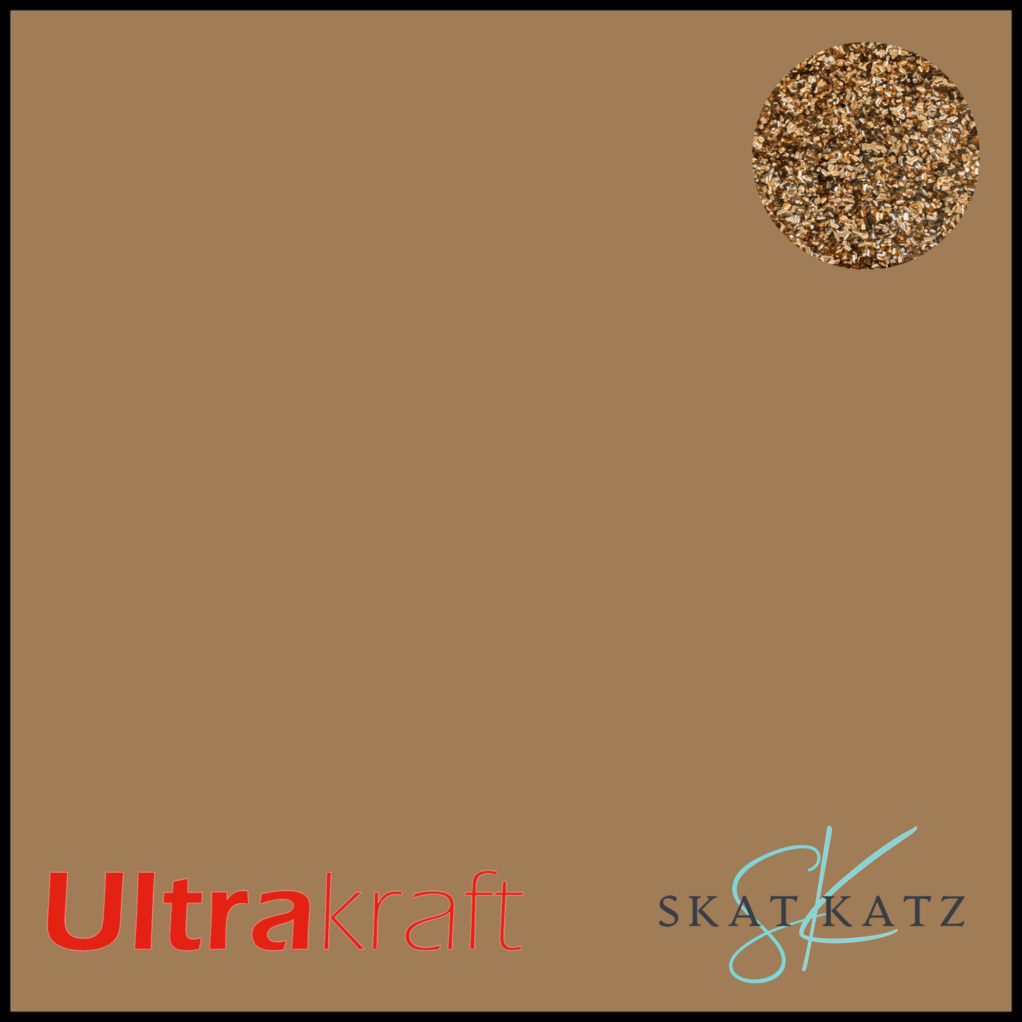 UltraKraft Premium Glitter Sticker Paper - Dark Brown