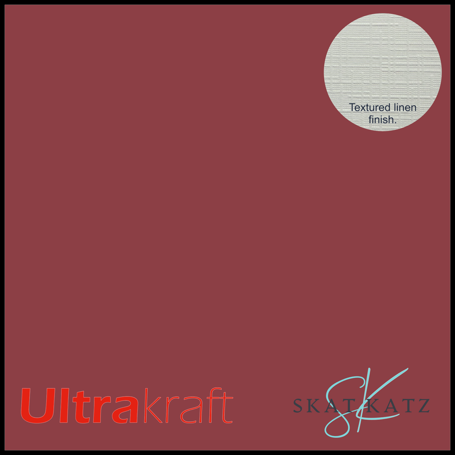 UltraKraft Premium Linen Textured Card Stock - Burgundy
