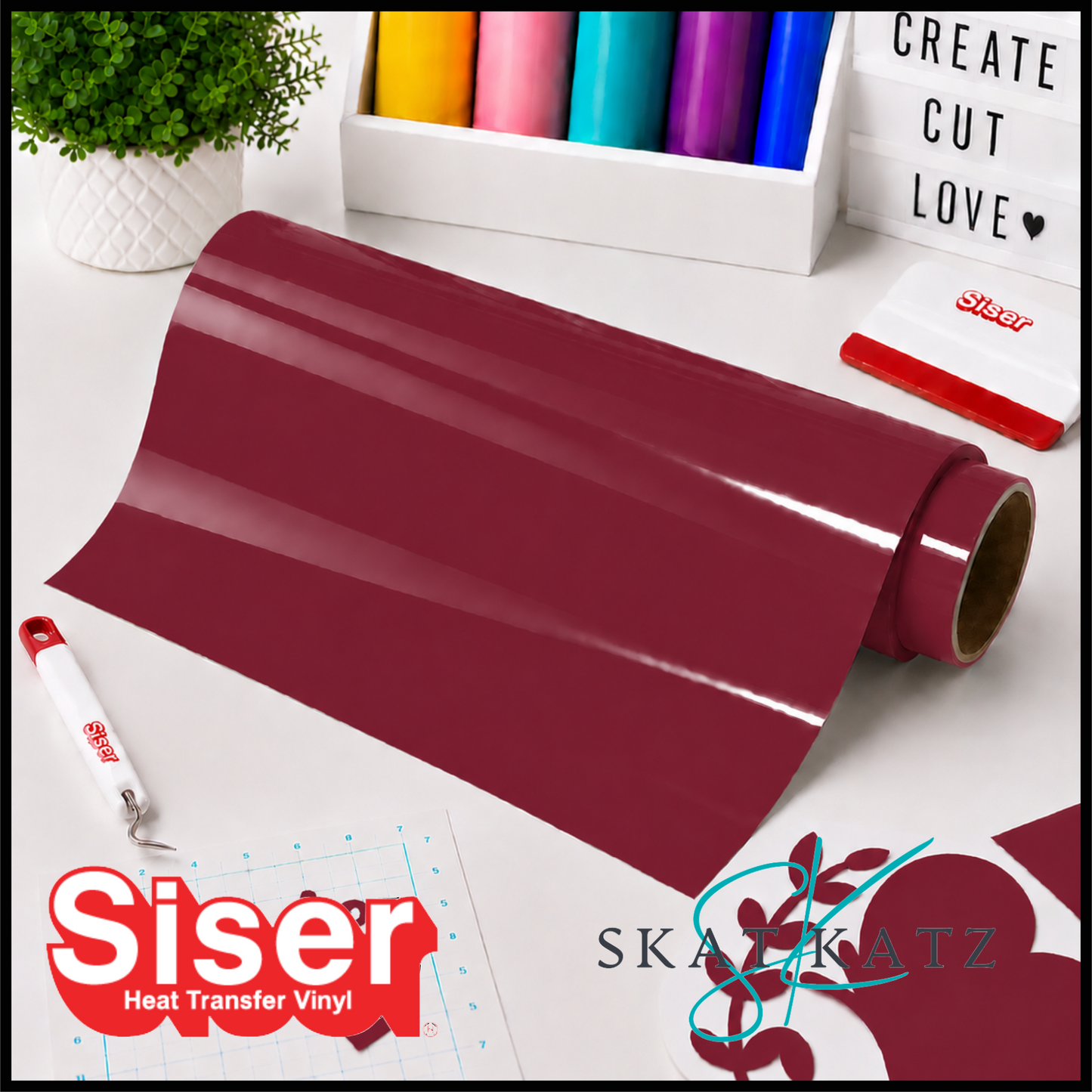 Siser PS EXTRA Heat Transfer Vinyl - Burgundy