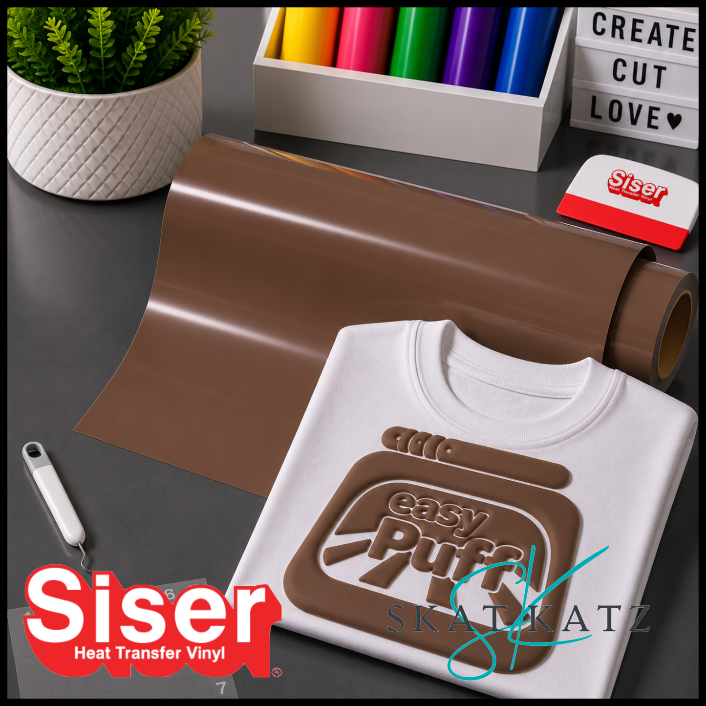 Siser EASY PUFF Heat Transfer Vinyl - Camel
