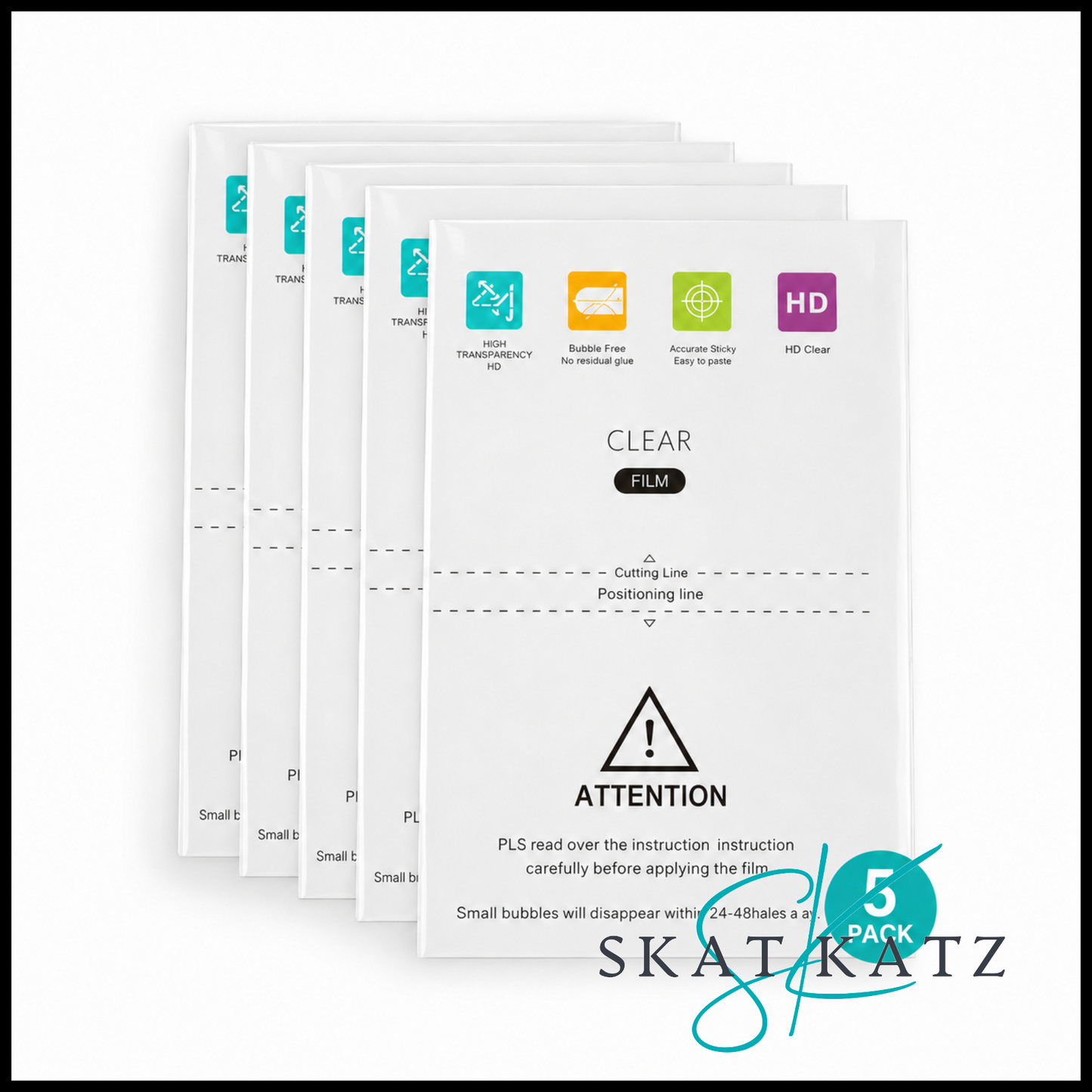 CP10 - TPU Phone Screen Protective Film - CLEAR GLOSS