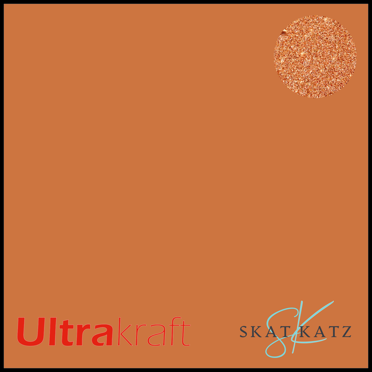 UltraKraft Premium Glitter Sticker Paper - Copper