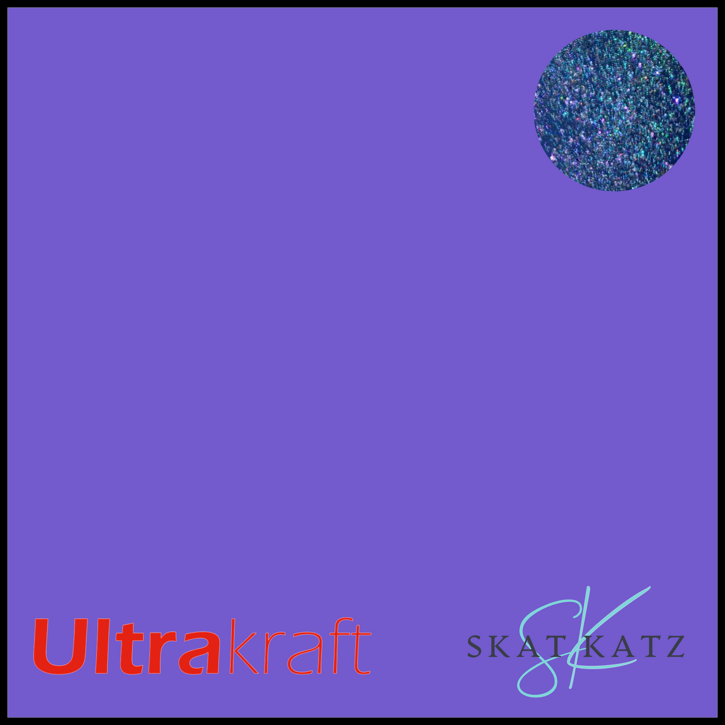 UltraKraft Premium Glitter Sticker Paper - Dark Purple