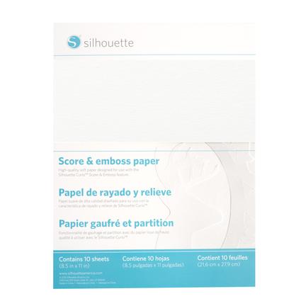 Silhouette Score & Emboss Paper - 10 sheets 8.5 in. x 11 in.