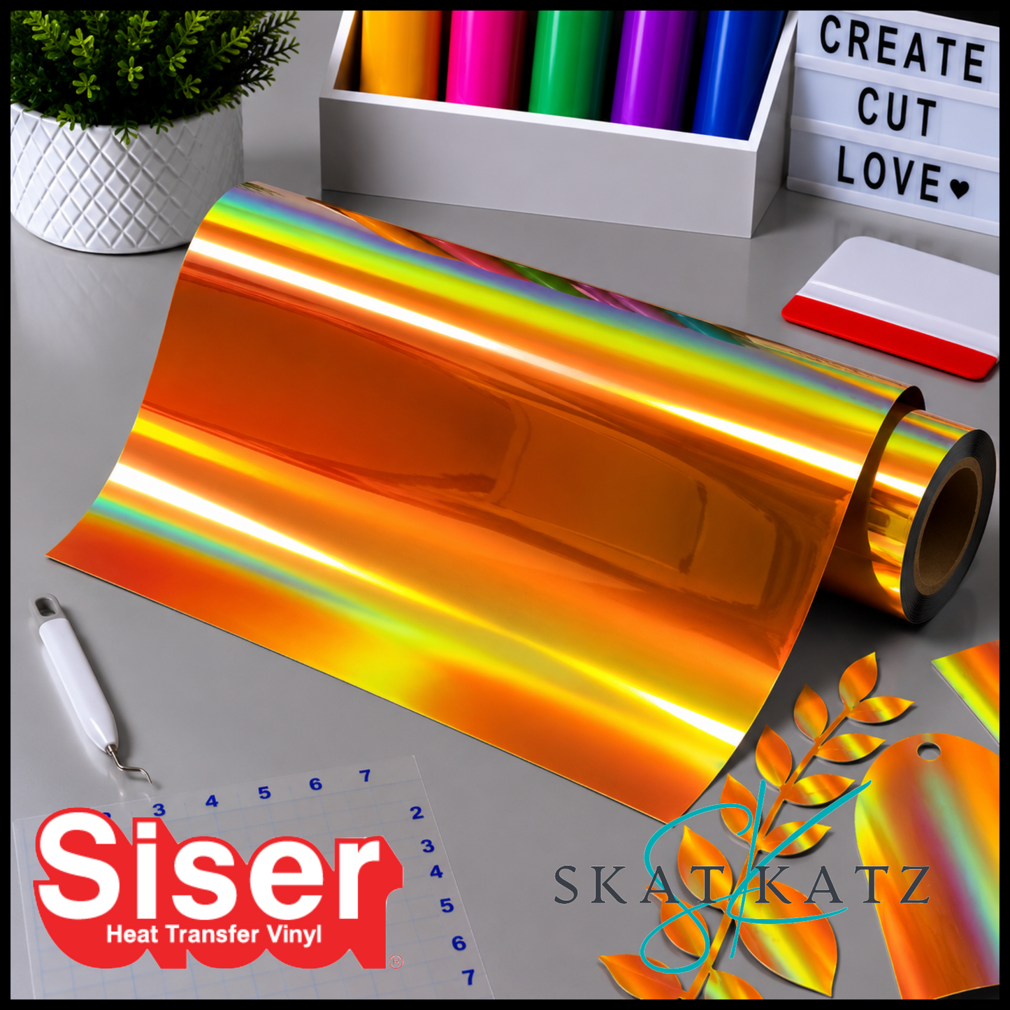 SISER® Heat Transfer Vinyl - Holographic Firelit Pearl