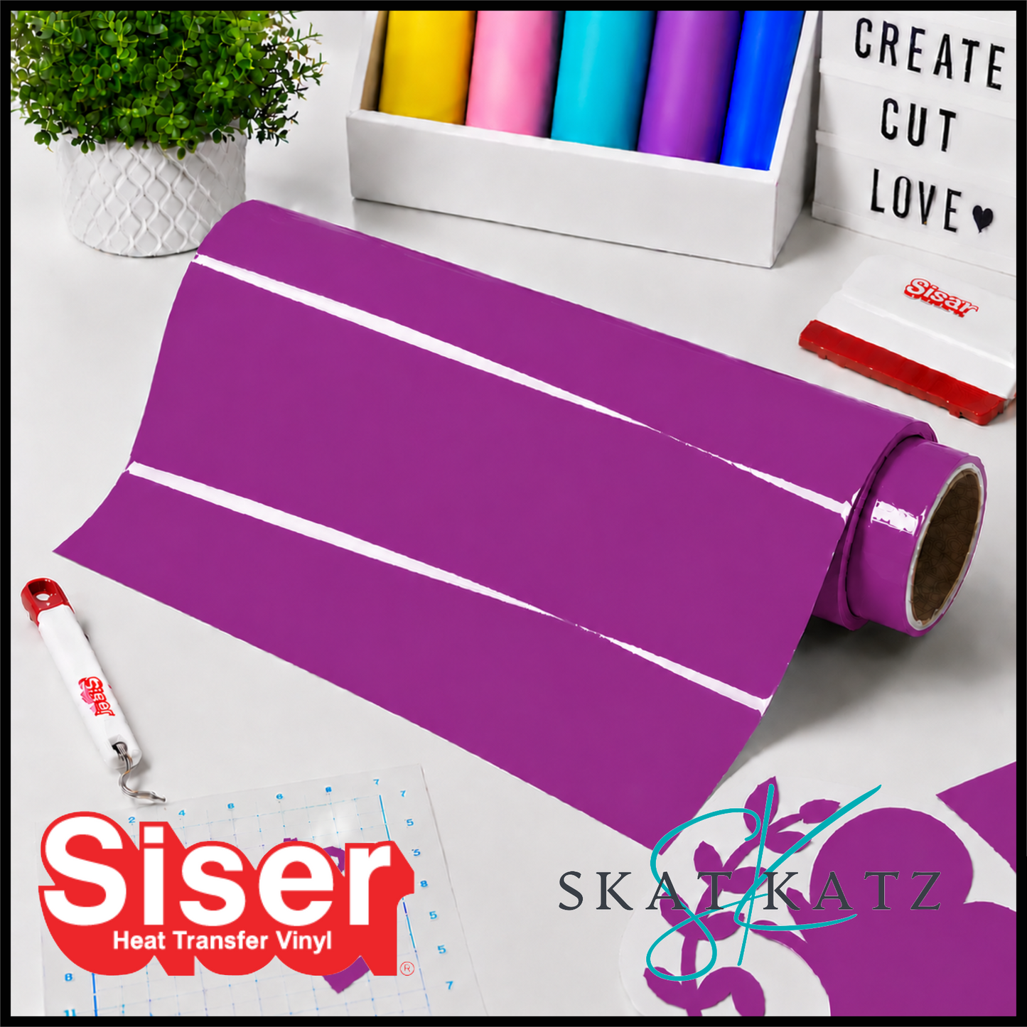 SISER EasyWeed® Heat Transfer Vinyl - FLUORESCENT PURPLE