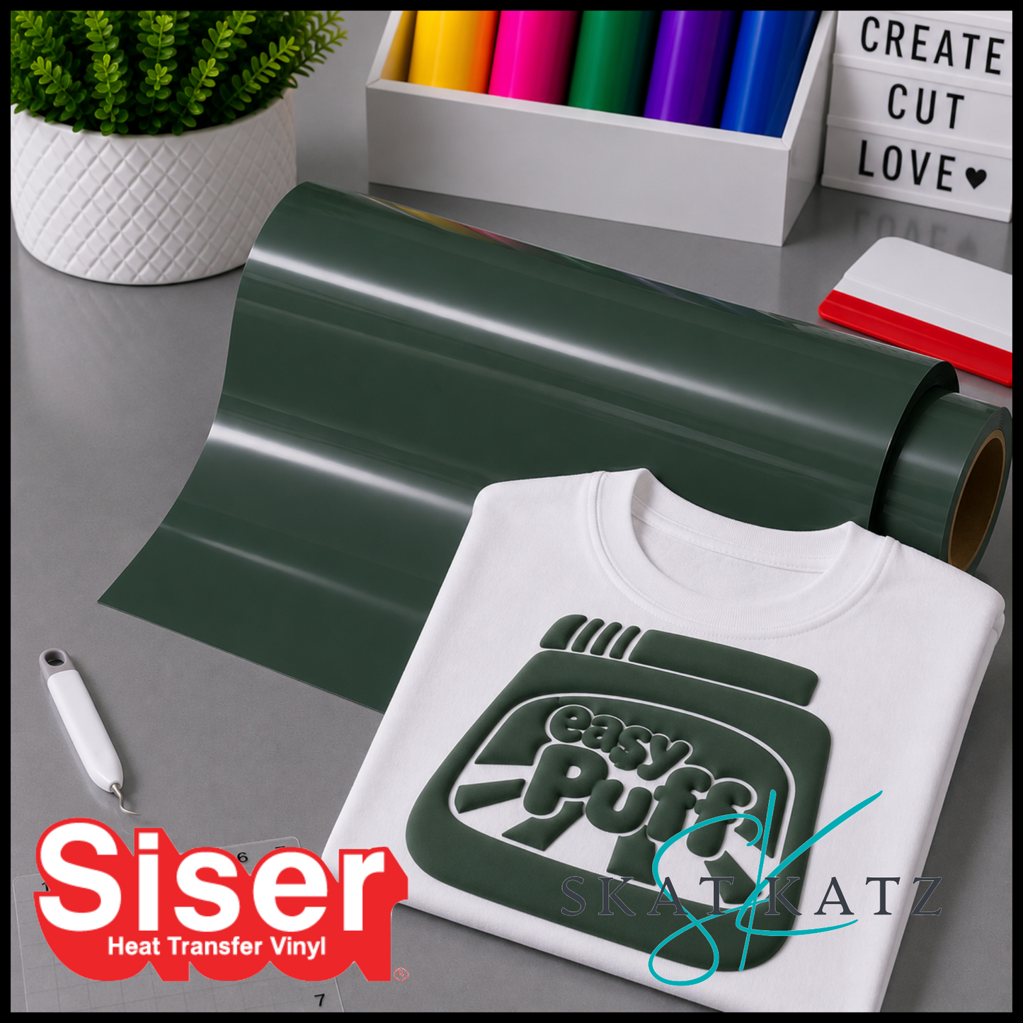 Siser EASY PUFF Heat Transfer Vinyl - Forest Green