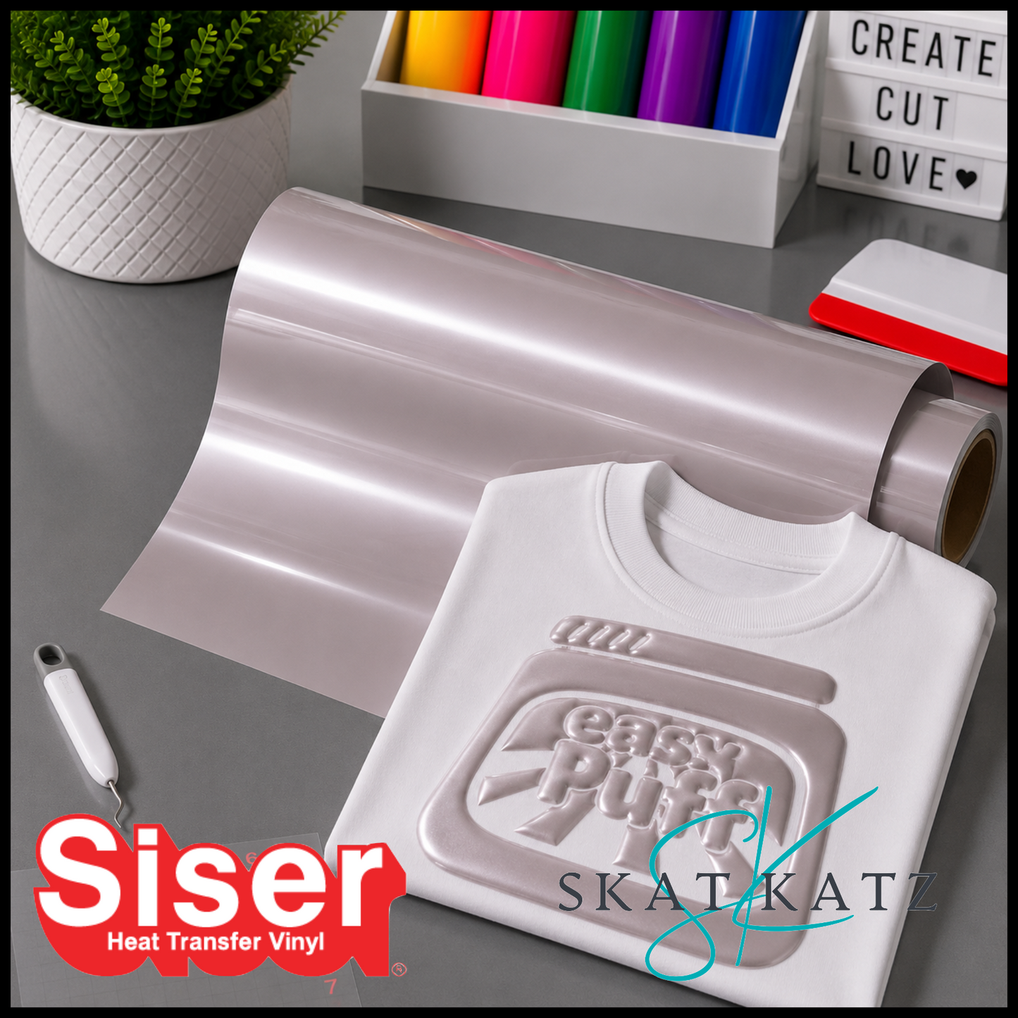 Siser EASY PUFF Heat Transfer Vinyl - Metallic Golden Rose