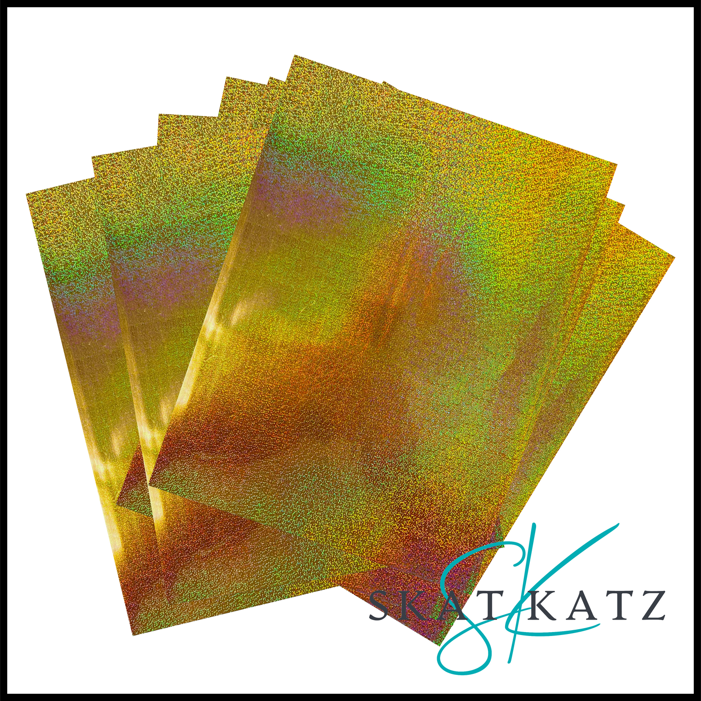 Heat Reactive Foil - A4 10pk - Holo Gold Speckle