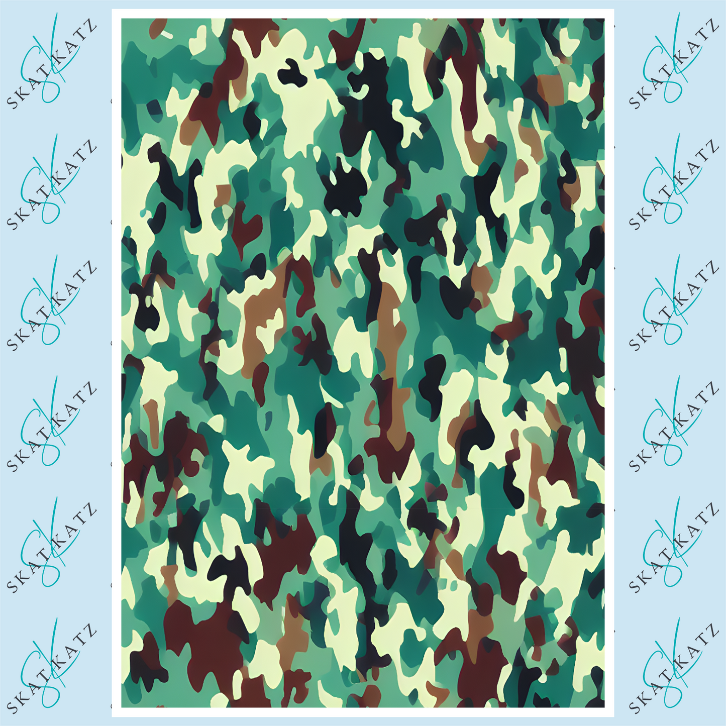 Inkfusible A4 Sheet - Green Camo