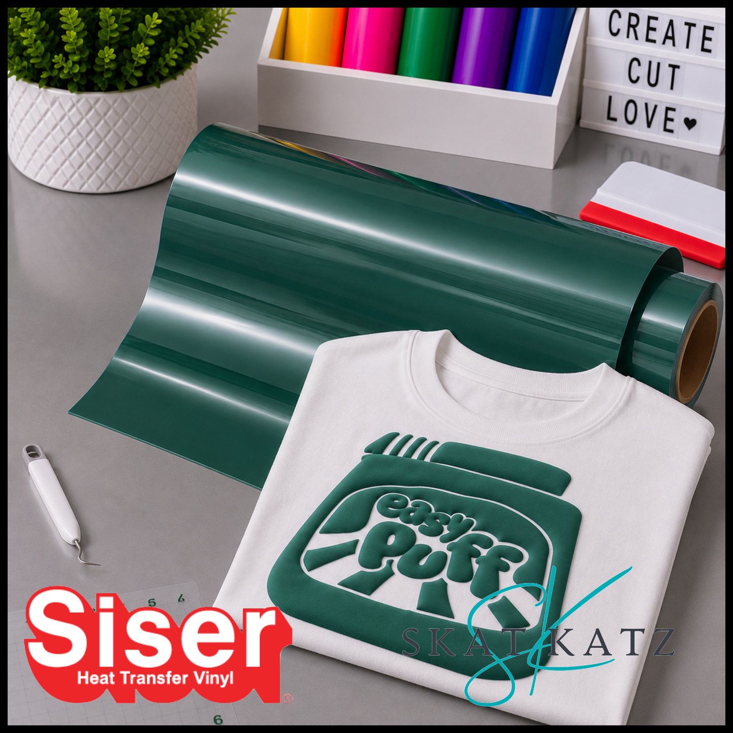 Siser EASY PUFF Heat Transfer Vinyl - Green