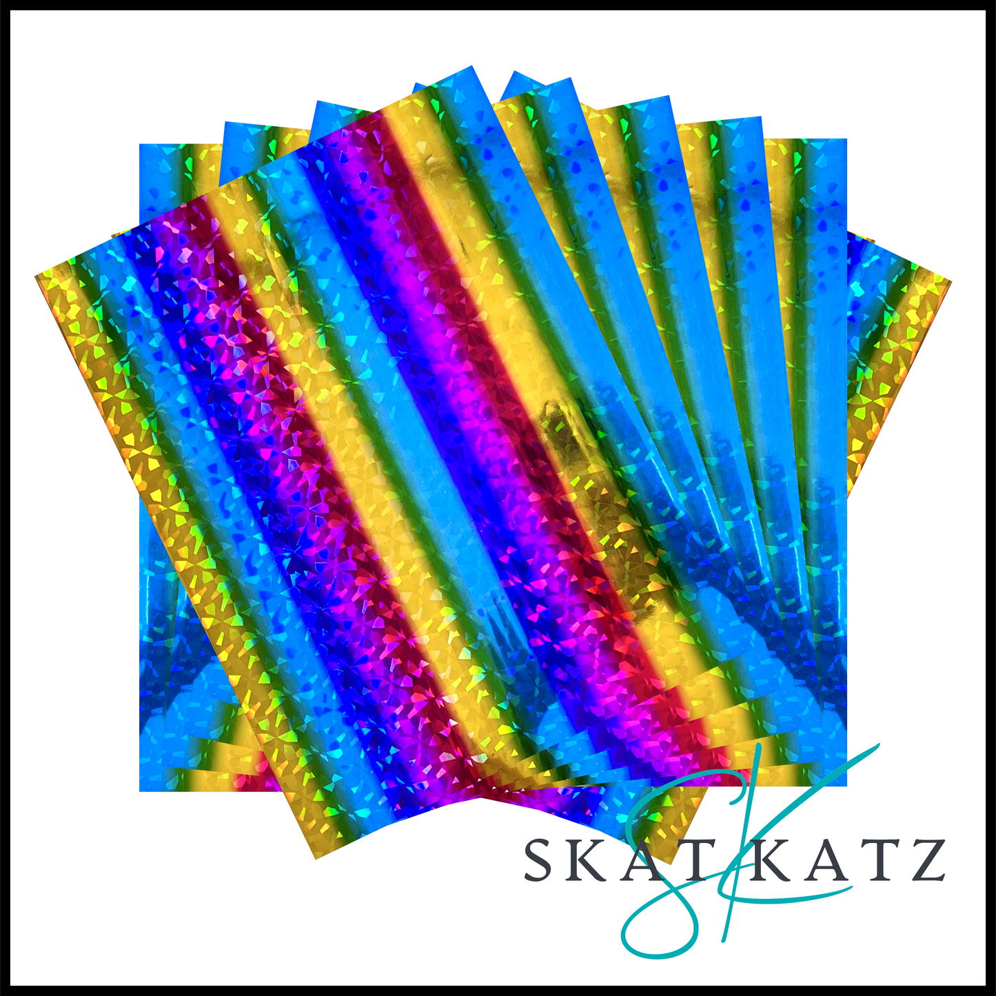 Heat Reactive Foil - A4 10pk - Holo Rainbow Confetti