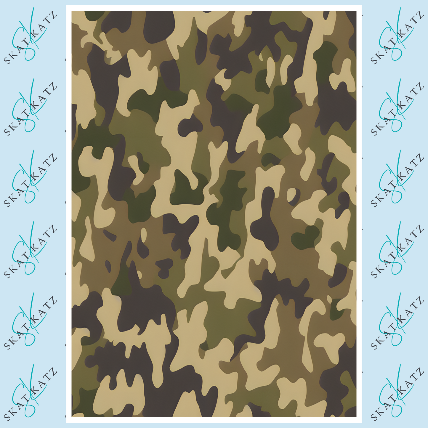 Inkfusible A4 Sheet - Khaki Camo