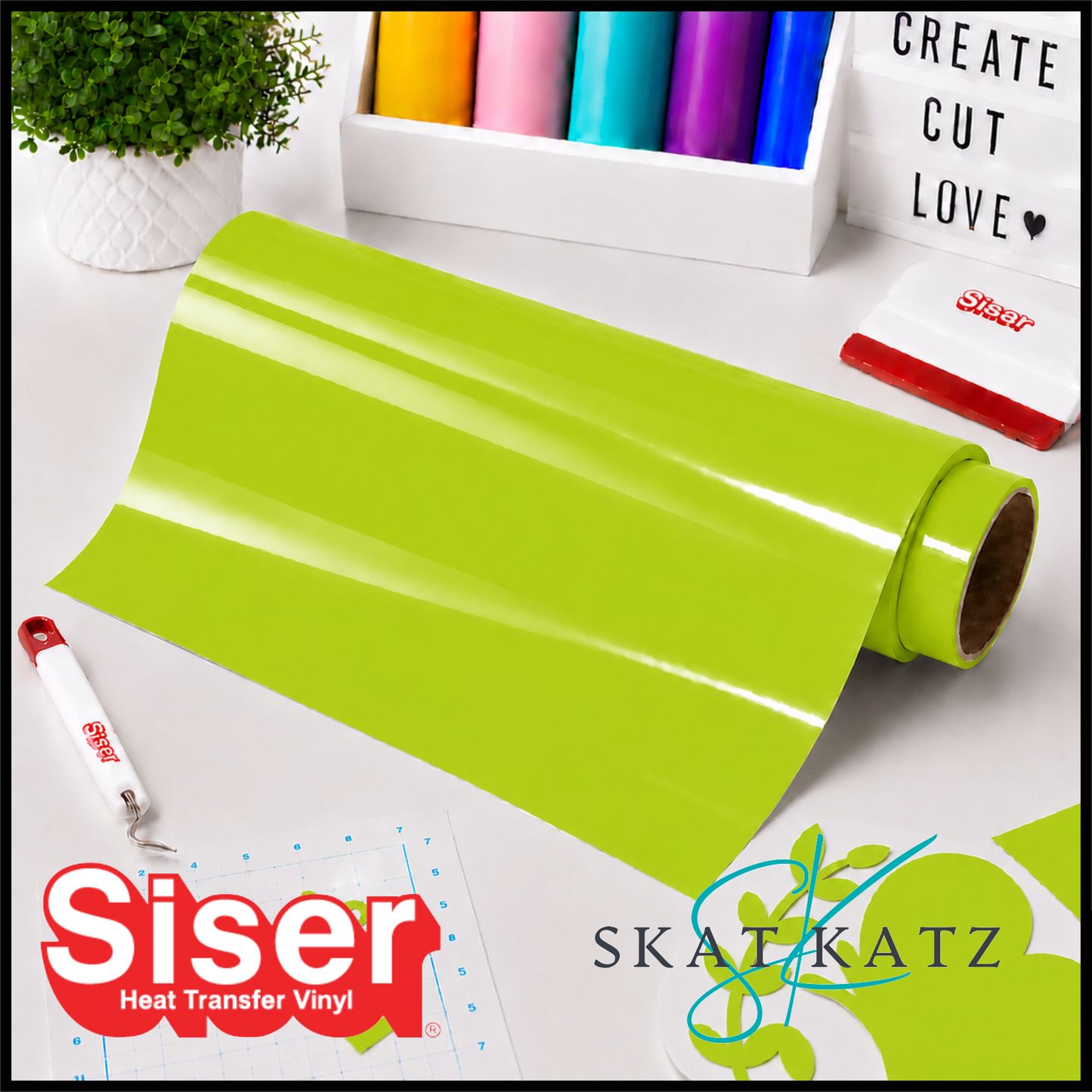 Siser PS EXTRA Heat Transfer Vinyl - Lime