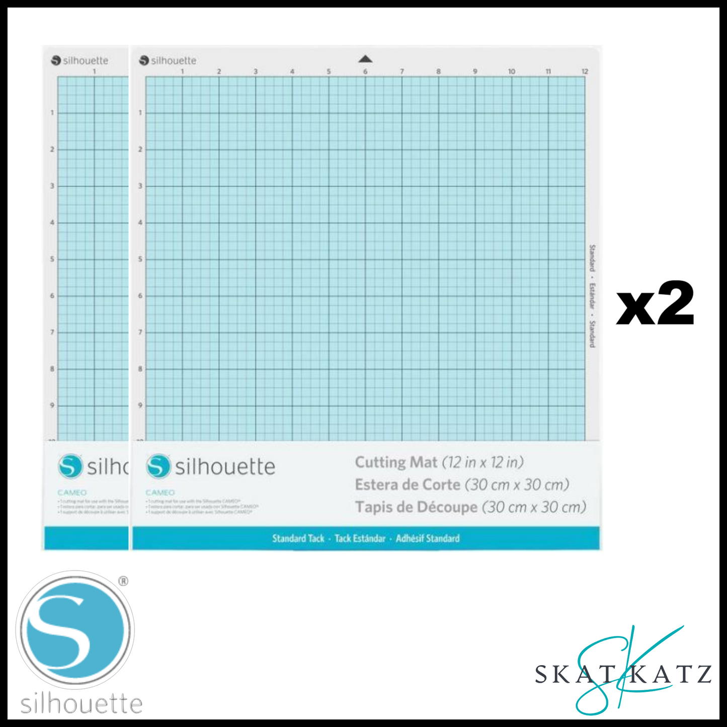 Silhouette Cameo 12" Standard cutting mat 2 pack