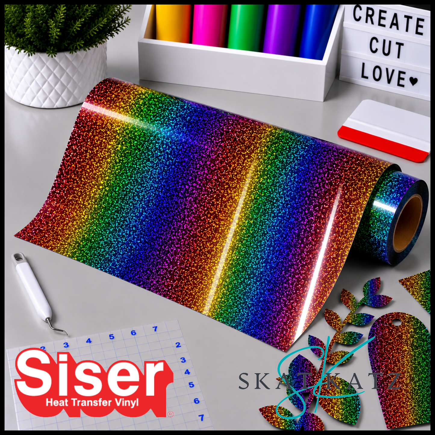 SISER® Heat Transfer Vinyl - Holographic Multi Rainbow