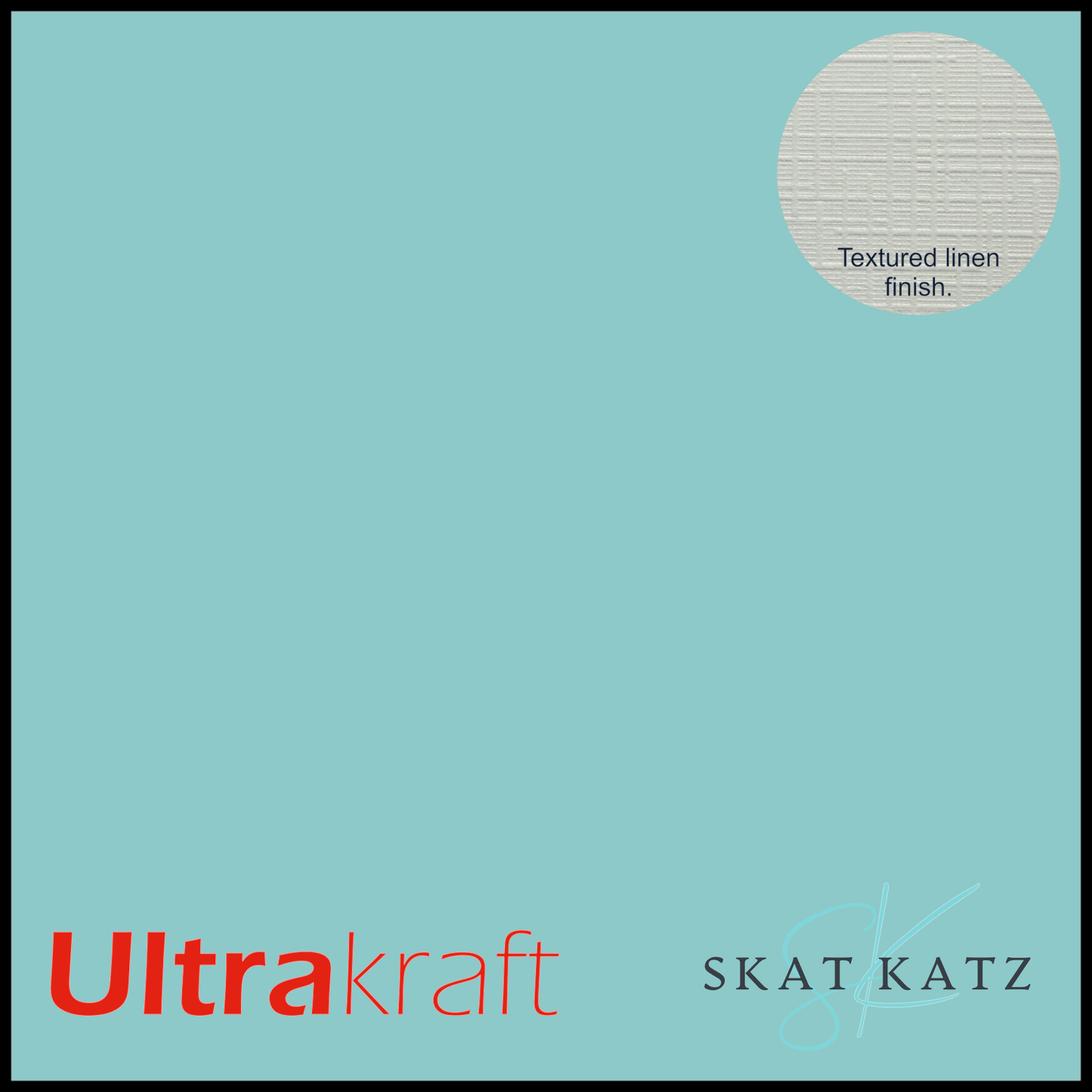 UltraKraft Premium Linen Textured Card Stock - Oceanic Teal