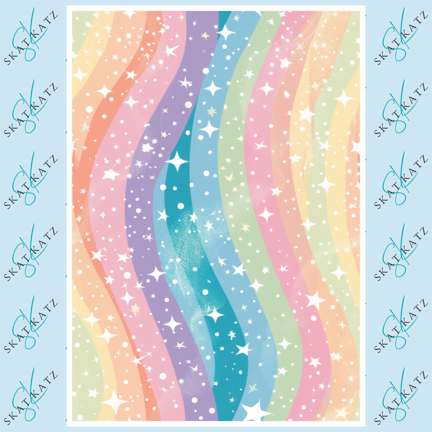 Inkfusible A4 Sheet - Pastel Galaxy Rainbow