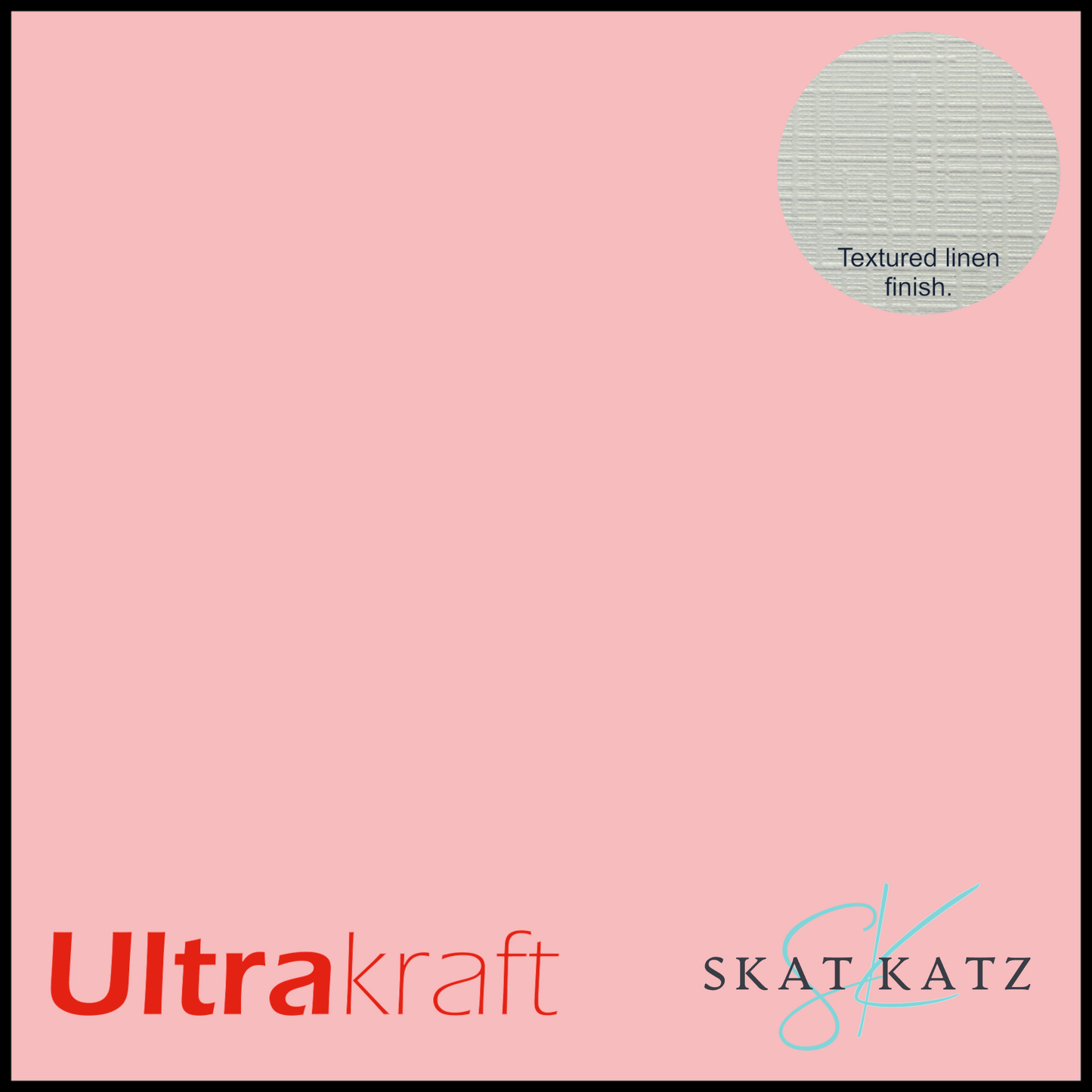 UltraKraft Premium Linen Textured Card Stock - Piggy Pink