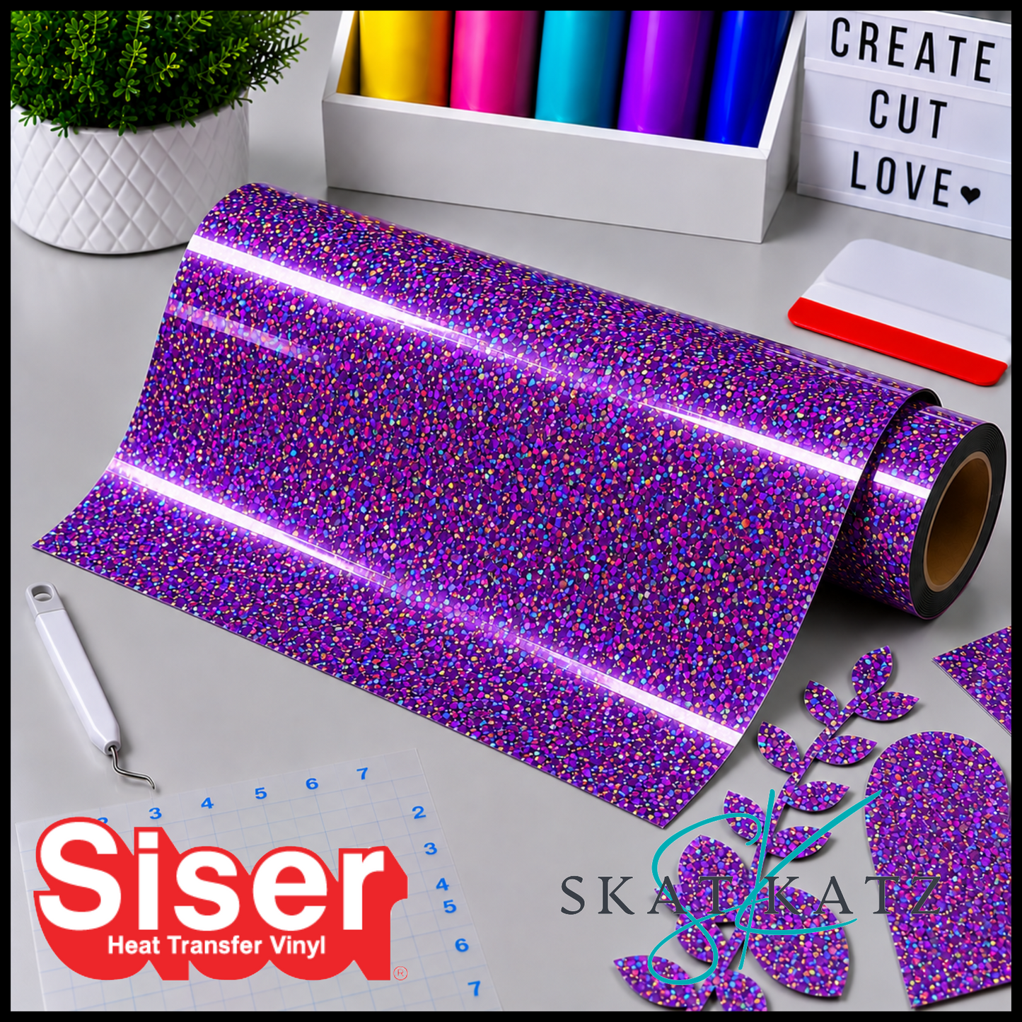 SISER® Heat Transfer Vinyl - Holographic Purple