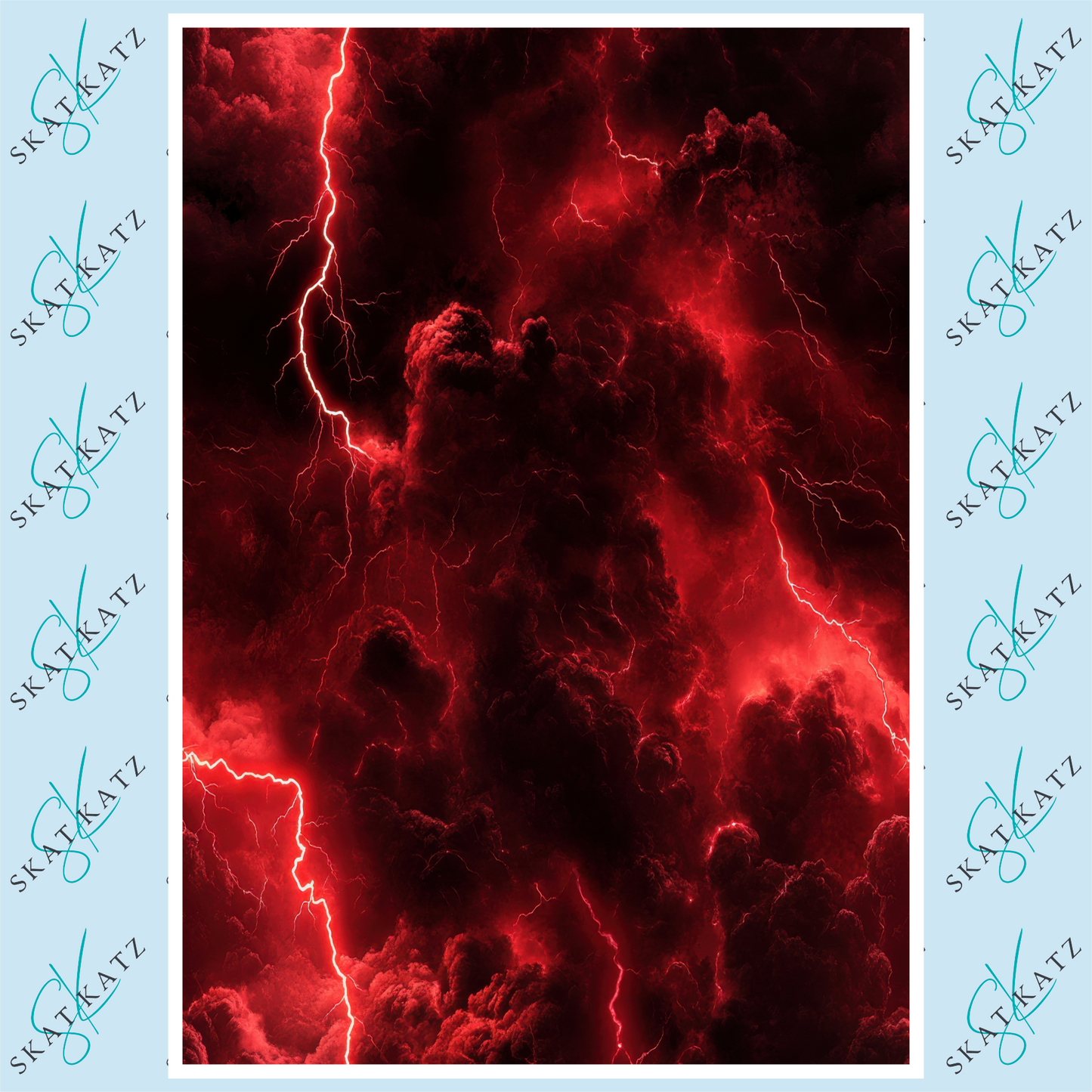 Inkfusible A4 Sheet - Red Lightning
