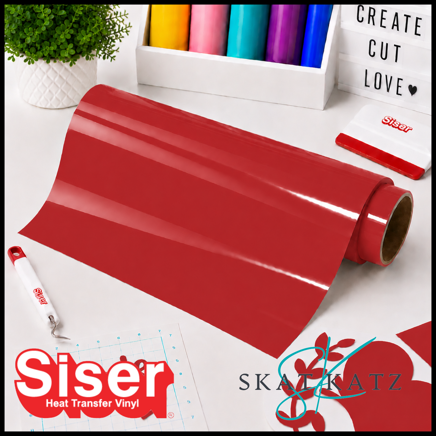 Siser PS EXTRA Heat Transfer Vinyl - Red