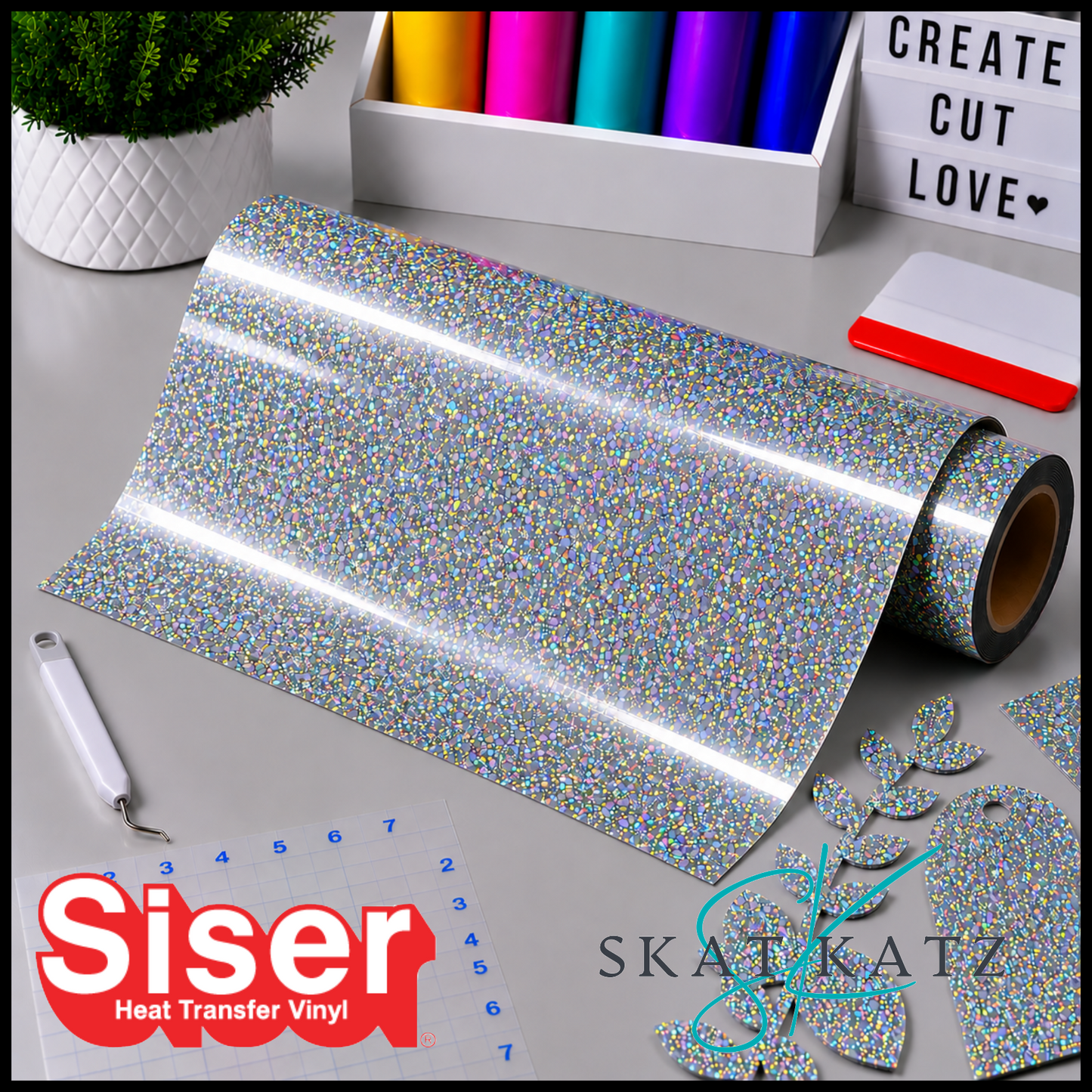 SISER® Heat Transfer Vinyl - Holographic Silver