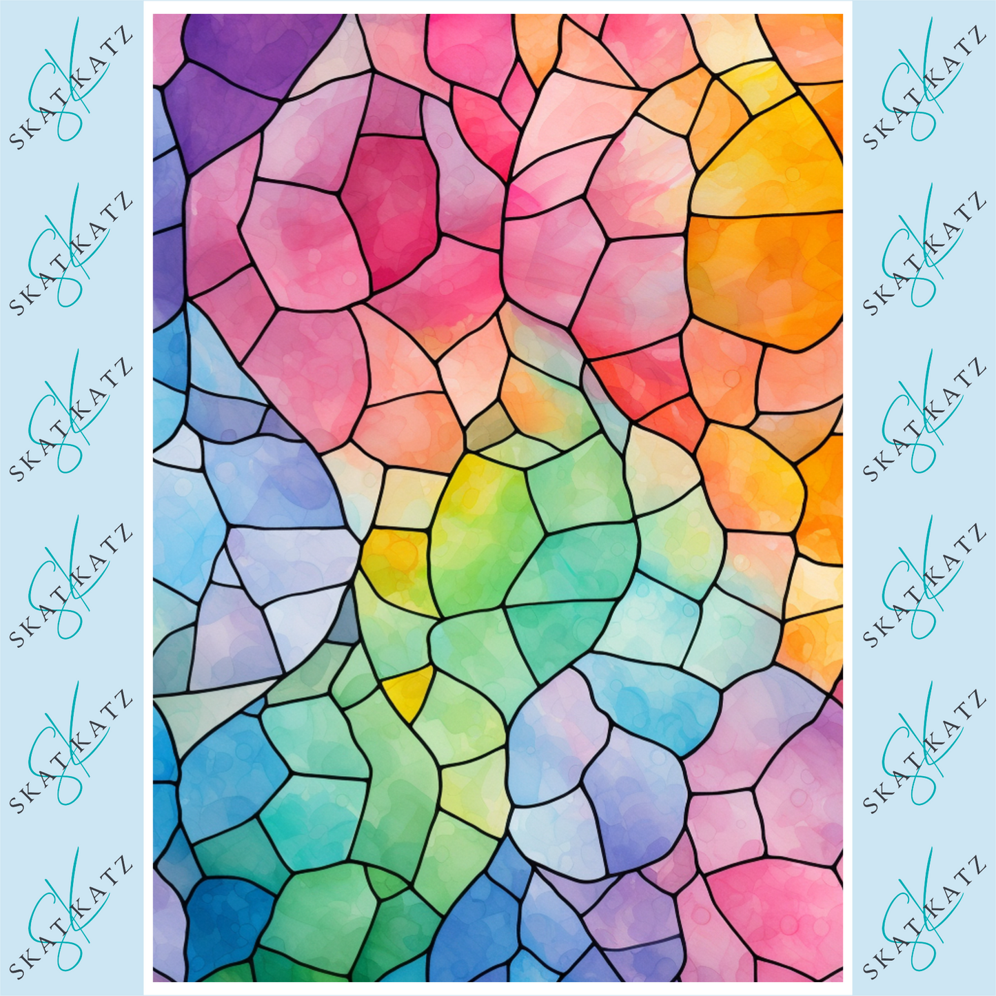 Inkfusible A4 Sheet - Stained Glass #1