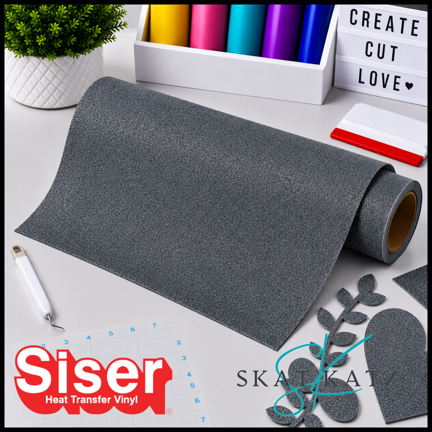 SISER® Heat Transfer Vinyl StripFlock® Pro - ANTHRACITE