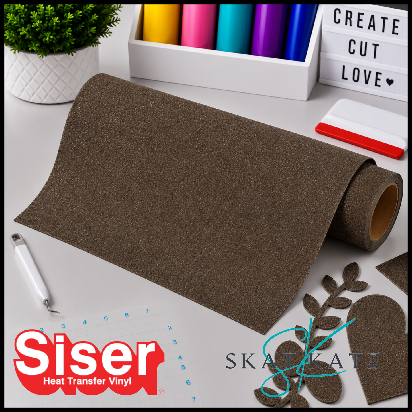 SISER® Heat Transfer Vinyl StripFlock® Pro - BROWN