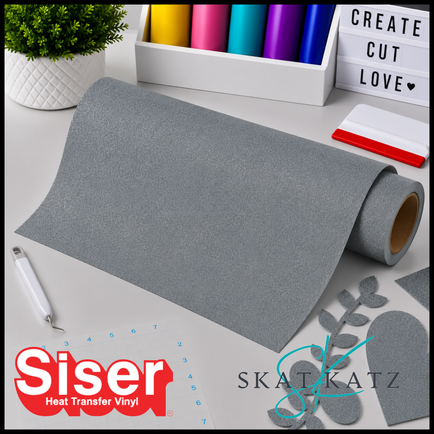 SISER® Heat Transfer Vinyl StripFlock® Pro - GREY