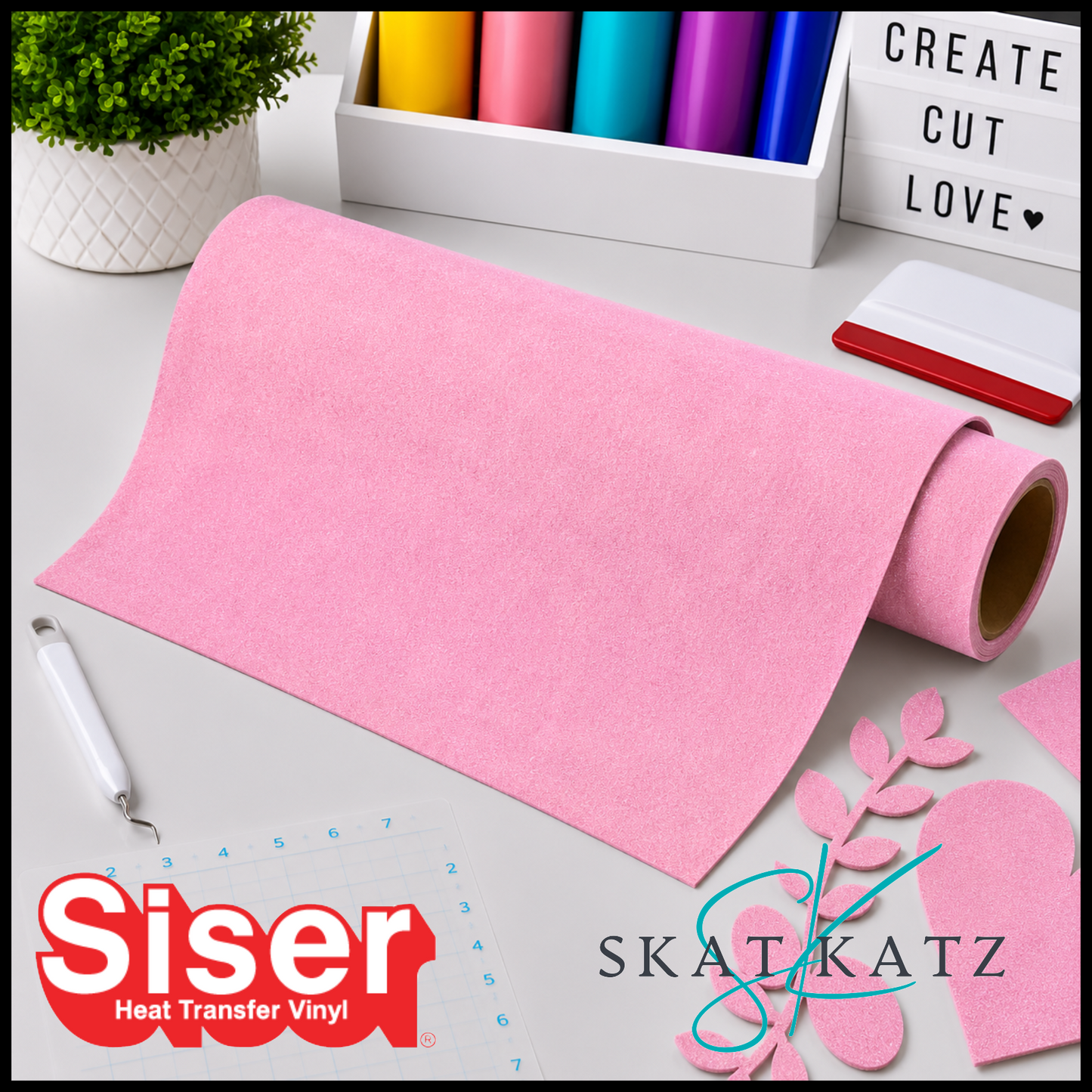 SISER® Heat Transfer Vinyl StripFlock® Pro - LIGHT PINK