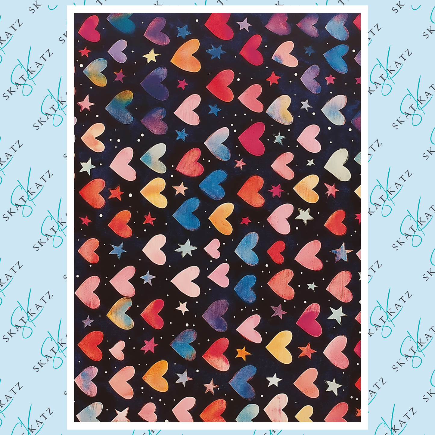 Inkfusible A4 Sheet - Hearts and Stars