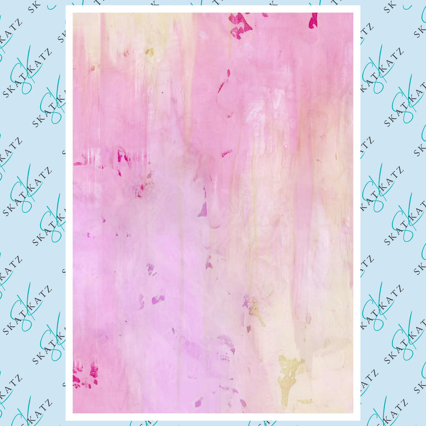 Inkfusible A4 Sheet - Pink & Yellow Wash